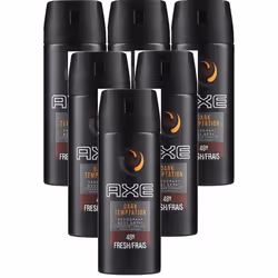 6 x Axe Deodorant Body Spray150ml - Dark Temptation