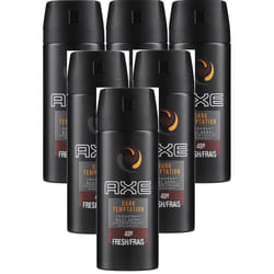 6 x Axe Deodorant Body Spray150ml - Dark Temptation