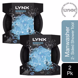 2 Pack of Lynx Manwasher 2-Sided Shower Tool