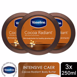Vaseline Jelly Intensive Care Cocoa Radiant Moisture Rich 250ml, 3pk