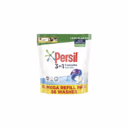 Non Bio 3 in 1 Laundry Detergent Washing Pods Capsules Tablets XL Mega Refill Pack (66 Wash) Upto 3 months supply, Gentle & H ...