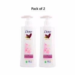 2x Dove Glowing Care Hand Cream Lotus Flower & Rice Milk Pump 250ml