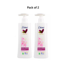 2x Dove Glowing Care Hand Cream Lotus Flower & Rice Milk Pump 250ml