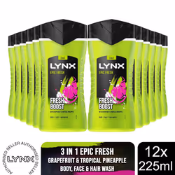 Lynx Shower Gel Epic Fresh 225ml, 3 or 12 Pack - Buy 12