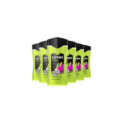 LYNX Epic Fresh 12 hours of freshness Shower Gel bodywash with a grapefruit & tropical pineapple scent 225 ml pack of 6, White