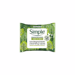 Simple Biodegradable Cleansing Face Wipes, Pack of 25