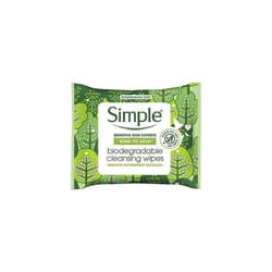 Simple Biodegradable Cleansing Face Wipes, Pack of 25