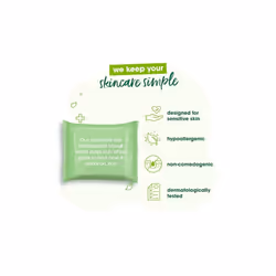 Simple Biodegradable Cleansing Face Wipes, Pack of 25