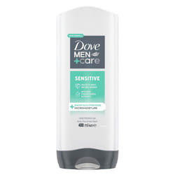 Men+Care Sensitive 3-in-1 Hair, Body and Face Wash Body Cleanser shower gel with 24 hour nourishing MicroMoisture technology for healthier,