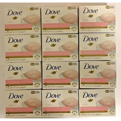 12 x Dove Beauty Moisturising Cream Bar Soap 90g Various Types - 12 x 90g Pink
