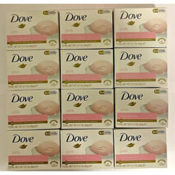 12 x Dove Beauty Moisturising Cream Bar Soap 90g Various Types - 12 x 90g Pink