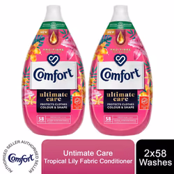 2x Comfort Fabric Conditioner Tropical Lily Ultra-concentrated 870 ml
