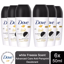 Dove Antiperspirant Advanced Care Deo - 50ml - Buy 6 - Invisible Dry