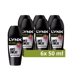 Epic Fresh Roll On 2x faster* drying deodorant for 48 hours of sweat protection 6x 50 ml