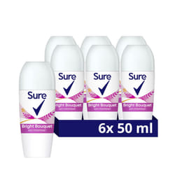 Bright Bouquet Anti-Perspirant Roll On for 48-hour sweat and odour protection deodorant for women 6x 50 ml