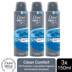 Dove Men+Care Advanced Antiperspirant Deodorant - Buy 3 - Clean Comfort