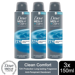 Dove Men+Care Advanced Antiperspirant Deodorant - Buy 3 - Clean Comfort