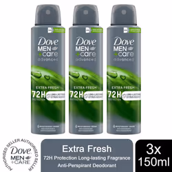 Dove Men+Care Advanced Antiperspirant Deodorant - Buy 3 - Extra Fresh