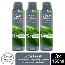 Dove Men+Care Advanced Antiperspirant Deodorant - Buy 3 - Extra Fresh