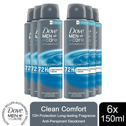 Dove Men+Care Advanced Antiperspirant Deodorant - Buy 6 - Clean Comfort