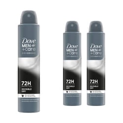 Dove Anti-Perspirant Men+Care Advanced Deo, 200ml - Buy 3 - Invisible Dry