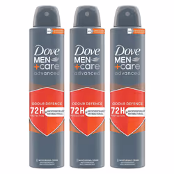Dove Anti-Perspirant Men+Care Advanced Deo, 200ml - Buy 3 - Odour Defence