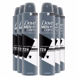 Dove Anti-Perspirant Men+Care Advanced Deo, 200ml - Buy 6 - Invisible Dry