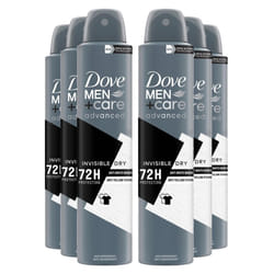 Dove Anti-Perspirant Men+Care Advanced Deo, 200ml - Buy 6 - Invisible Dry