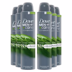 Dove Anti-Perspirant Men+Care Advanced Deo, 200ml - Buy 6 - Extra Fresh