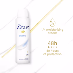 Classic Anti-perspirant Deodorant Spray with Â¼ moisturising cream for 48 hours of protection 150 ml
