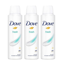 Dove Fresh Anti-Perspirant with 48H Sweat Protection Deo for Women 150ml, 3 Pack