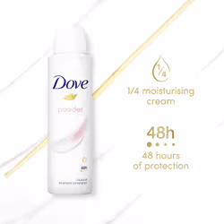 Powder Anti-perspirant Deodorant Spray with Â¼ moisturising cream for 48 hours of protection 150 ml