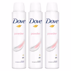 Dove Powder Anti-Perspirant with 48H Sweat Protection Deo for Women 200ml, 3pk
