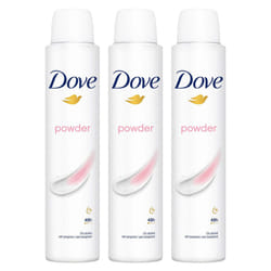 Dove Powder Anti-Perspirant with 48H Sweat Protection Deo for Women 200ml, 3pk