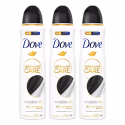 Dove AntiPerspirant Advanced Care Deodorant, 150ml - Buy 3 - Invisible Dry