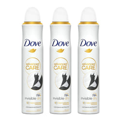 Dove Advanced Care AP Deodorant Spray, 200ml - Buy 3 - Invisible Dry