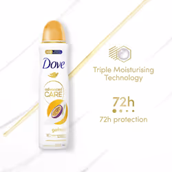 Dove Advanced Care AP Deodorant Spray, 200ml - Buy 3 - Passion Fruit & Lemongrass