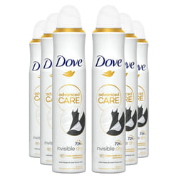 Dove Advanced Care AP Deodorant Spray, 200ml - Buy 6 - Invisible Dry