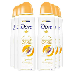Dove Advanced Care AP Deodorant Spray, 200ml - Buy 6 - Passion Fruit & Lemongrass