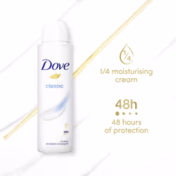 Classic Anti-perspirant Deodorant Spray pack of 6 with Â¼ moisturising cream for 48 hours of protection 200 ml