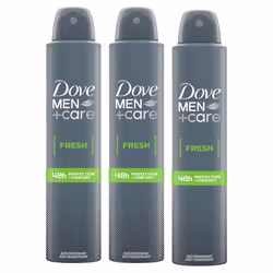 Dove Men+Care Fresh Antiperspirant Deodorant Spray for 48H Protection 200ml, 3pk