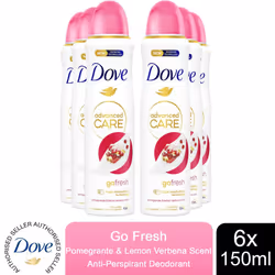Dove AntiPerspirant Advanced Care Deodorant, 150ml - Buy 6 - Go Fresh