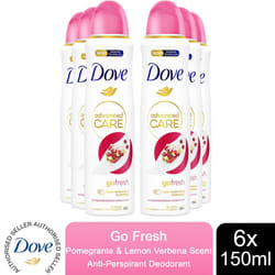 Dove AntiPerspirant Advanced Care Deodorant, 150ml - Buy 6 - Go Fresh