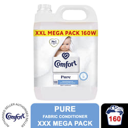 Comfort Fabric Conditioner XXL Mega Pack, 160W - Pure