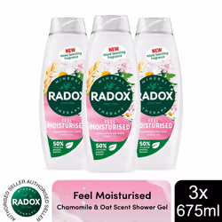 Radox Shower Gel Feel Moisturised 675ml, 3 or 6pk - Buy 3