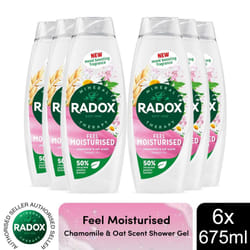 Radox Shower Gel Feel Moisturised 675ml, 3 or 6pk - Buy 6