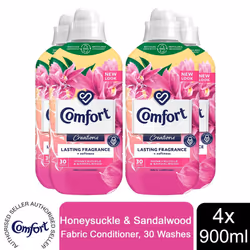 Comfort Creation Fabric Conditioner, 30-wash - Buy 4 - Honeysuckle & Sandalwood