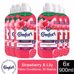 Comfort Fabric Conditioner Strawberry & Lily, 30W - Buy 6