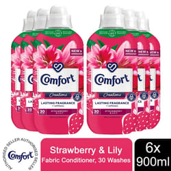 Comfort Fabric Conditioner Strawberry & Lily, 30W - Buy 6