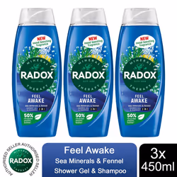Radox Body Wash & Shampoo 2in1 Feel Awake Men450ml - Buy 3 - Feel Awake